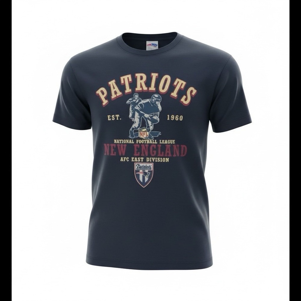 Y2k Vintage New England Patriots  AFC East Tee Shirt Size Large NFL Tag Unisex